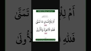 سورة النجم - سورة 53 - اية 25-24