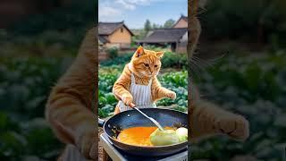 Cat, The Master Chef :"Whipping Up Tasty Treats and Kitchen Adventures!"  #ytshorts #ai #cat #viral