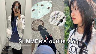 ︎hot 썸머 VLOG인데 여름 코디까지︎패션,악세하울•레이어드룩*작은 언박싱*목걸이 할인쿠폰까지(´▽`ʃƪ)