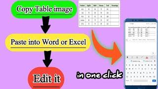 How to convert scanned image data to Ms Excel editable form|| Convert any image to excel table