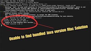 Unable to find bundled Java version Mac Solution