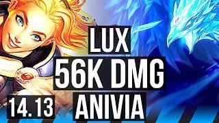 LUX vs ANIVIA (MID) | 56k DMG, 68% winrate, Dominating | BR Diamond | 14.13