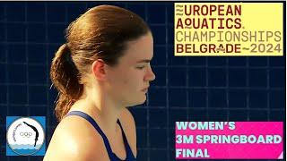 Amy Rollinson | Women's 3M Springboard | 2024 European Aquatics Championships - Belgrade 2024