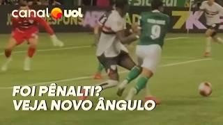 VEJA NOVO ÂNGULO DE PÊNALTI MARCADO EM VITOR ROQUE EM PALMEIRAS X SÃO PAULO; ASSISTA AO VÍDEO