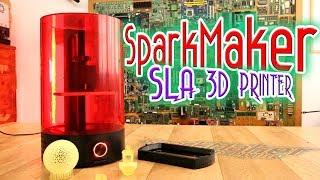 SparkMaker SLA 3D printer - review | test | low-cost