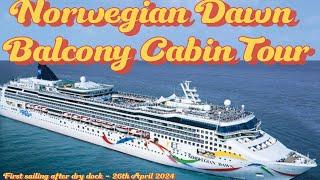 Norwegian Dawn Room Tour 26/04/24. First sail after being in dry dock for 2 weeks. Rome - Barcelona.