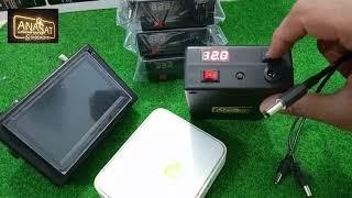 بطاريه mini ups 12v 2 a .. مؤشر رقمى لقراءة الفولت و كشاف