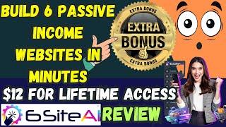 6Site AI Review & Demo | ClickBank, AI Auto, Travel, Ebook Store Website Builder | Make Money Online