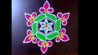 Margazhi madam kutty rangoli designs// 4 attractive Beginners colour rangolies //new year rangoli