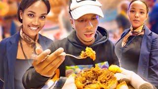 Global Ceezy Tries Ethiopian Food For the First Time! 