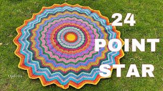 Crochet Star Blanket Tutorial // 24 Point Star Blanket Festival Of Colours