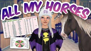 ALL MY HORSES 2024 | Horse Organization Sheet | Horse Name Ideas