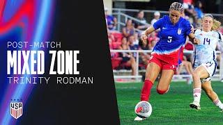 POST-MATCH MIXED ZONE: Trinity Rodman | USWNT vs. Costa Rica |  July 16, 2024