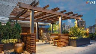 Modern Rooftop Terrace Design | Pergola Design Ideas | Wooden Rooftop Terrace Garden | Verandas