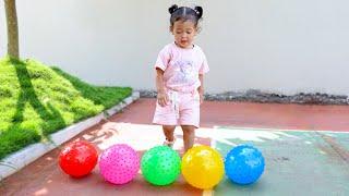 Aracelli Playing Slide, Colorful Balls - Keysha Gets Birthday Surprise