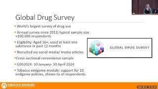 Dr Cheneal Puljević: Perceptions of tobacco endgame policies - 2021 Global Drug Survey