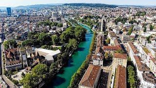 Drone Views of Switzerland in 4k: Zurich - Around the National Museum