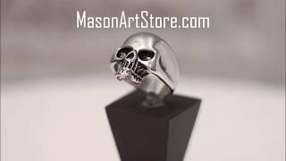 Silver Biker Ring Motorcycle Ring - Biker Skull Ring