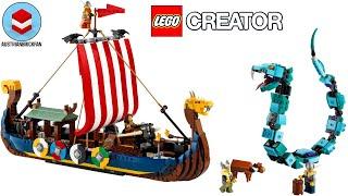 LEGO Creator 31132 Viking Ship and the Midgard Serpent Speed Build