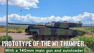 Revealed M1 Abrams prototype with 140mm guns and autoloader