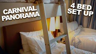 Carnival Panorama Cruise|4 Bed Set Up|4 Person Quad Balcony|Cabin 8340 Tour|Mexican Riviera