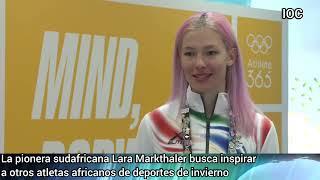 La pionera sudafricana Lara Markthaler busca inspirar a otros atletas africanos de deportes