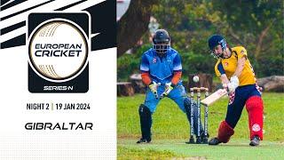  ECSN Gibraltar, 2024 | Night 2 | T10 Live Cricket | European Cricket