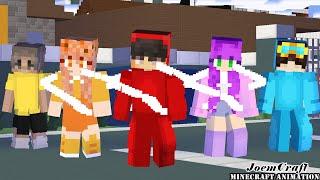 CASH & MIA FAMILY DANCE CREW | DUNDUN DANCE | SHUFFLE DANCE - Minecraft Animation