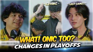 WHAT!? ONIC WILL ALSO HAVE CHANGES IN THE PLAYOFFS!? LAST GAME ALSO!