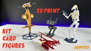 Jointed Kit Card Figures 3D Prints