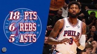 Paul George 18 pts 6 rebs 5 asts vs Heat 24/25 season