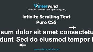 Infinite Scrolling Text with CSS