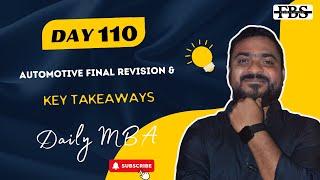 Day-110: Final Revision and Key Takeaways | Daily MBA | FBS | Future Business School