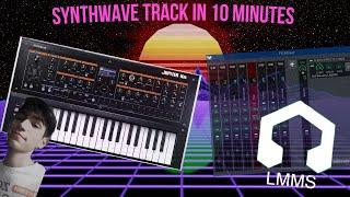 Making Synthwave from scratch in 10 minutes | LMMS