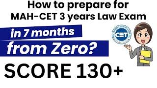 MH CET Law 2025 3 years preparation in 8 months|MH LAW CET Study Material|MHCET 3 year LLB Strategy