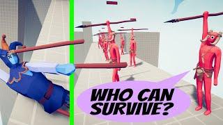 Who Can survive?! 10x Spear Thrower vs Every Faction 10v1 - Totally Accurate Battle Simulator TABS