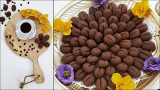 لعشاق القهوة بسكوت حبات القهوة الفاخر بعدل المزاج بدون قالب كوبين طحين ٩٥ قطعة/ Coffee bean cookies