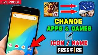 How to Change Apps icon & Apps Name on Android | How to Change Free Fire icon and Name | (No Root)