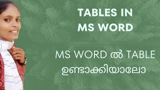 Part-3 How to create tables in MS Word