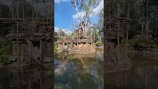 Gibbon Habitat Disney Animal Kingdom very interesting looking but no Gibbons in sight . Bummer