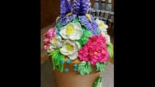 How To Make a Flower Pot Cake / Cake Decorating