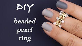 Make a beaded ring yourself | Create pearl jewelry with beads