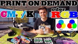 RGB oder CMYK für Print on Demand Dropshipping Designs erstellen - T-Shirt Business aufbauen 2022