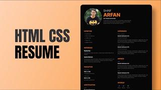 HTML CSS Resume | Beginner Project