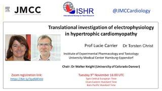 JMCC ISHR Cardiovascular Webinar - Prof Lucie Carrier and Dr Torsten Christ