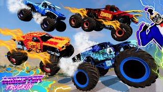 Monster Jam INSANE Racing, Freestyle and Crashes #10 | BeamNG Drive | Steel Titans