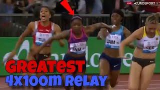 OMG Greatest 4x100M Relay Elaine thompson herah most monsterous come back led Jamaica  to the win