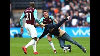 Mark Noble FIGHTS West Ham Pitch Invader (HD)