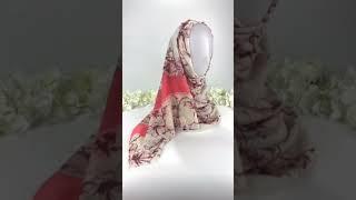 Coral Bouquet Print Hijab