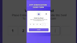 create otp verification code form using  html css and javascript